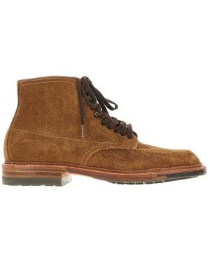 Alden Suede Leather Laced Ankle Boots - Brown