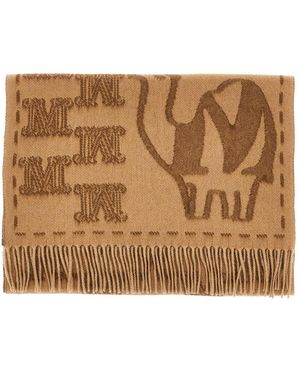 Max Mara Jacquard Cashmere Scarf - Brown