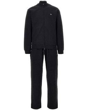 EA BODYWEAR Cotton Tracksuit With Embroidery - Black