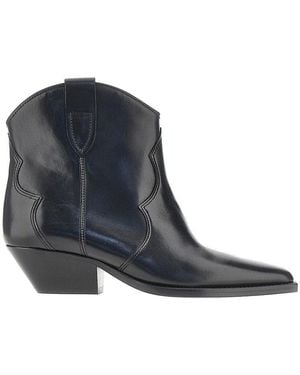 Isabel Marant 'Dewina' Leather Ankle-Boots - Blue