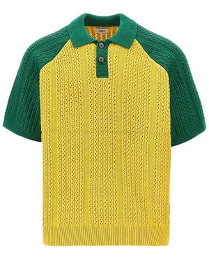 Obey 'Abel' Two-Tone Polo Jumper - Yellow