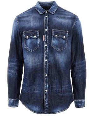 DSquared² 'Dan' Relaxed Fit Denim Shirt - Blue