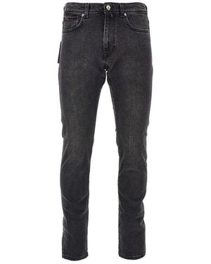 Incotex Stretch Denim Slim Fit Jeans - Black