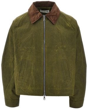 Cole Buxton Waxed Cotton Overshirt - Green