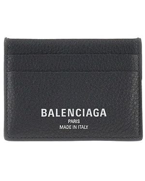 Balenciaga Grained Leather Cardholder - Black