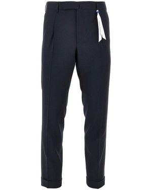 Santaniello 'Corice Rima' Wool Trousers - Blue
