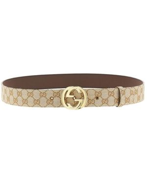 Gucci Original Gg Fabric Belt - Brown