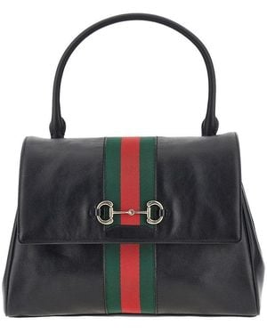 Gucci Leather Medium 'Paparazzo' Bag - Black