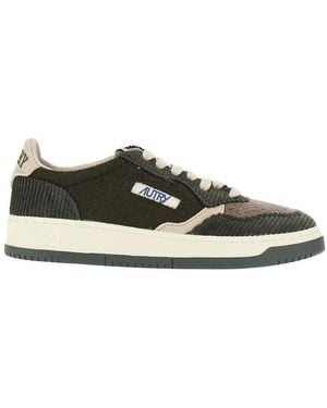 Autry Medalist Low Corduroy And Felt Sneakers - Green