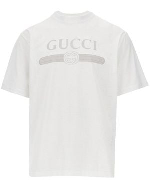 Gucci Logo Print T-Shirt - White