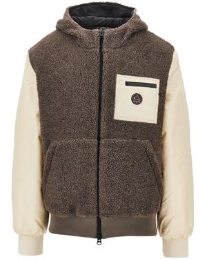 Mauna Kea Sherpa Fleece And Nylon Blouson Jacket - Brown