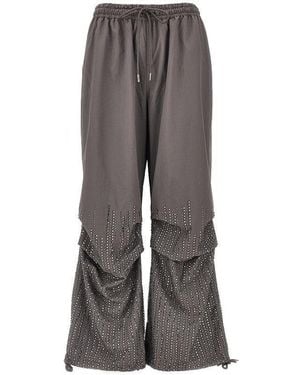 VENUJA Crystal Parachute Trousers - Grey