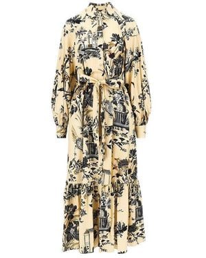 Etro Viscose Twill Long Dress - Metallic