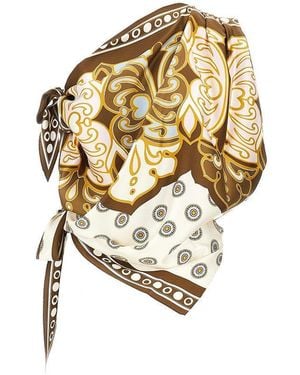 La DoubleJ Silk 'Full-On' Foulard Top - Metallic