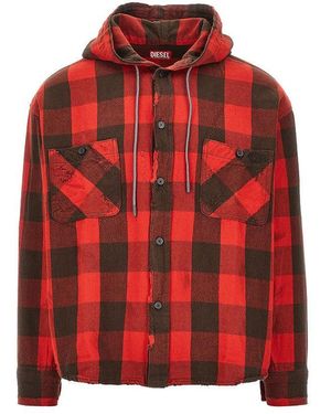 DIESEL 'S-Drum' Cotton Shirt - Red
