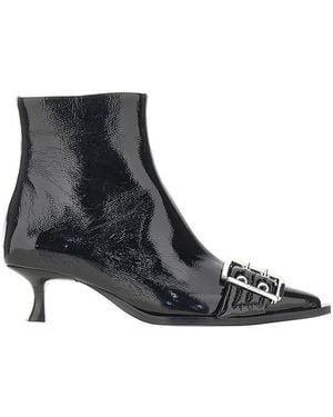 Ganni Faux Leather Boots - Black