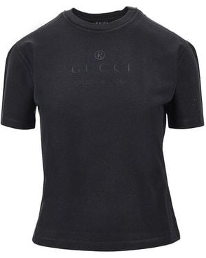 Gucci Devoré Logo T-Shirt - Black