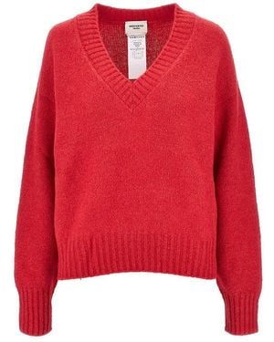 Weekend by Maxmara Alpaca Wool-Blend Knitted Sweater - Red