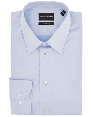Emporio Armani Camicia Modern Fit - Blu