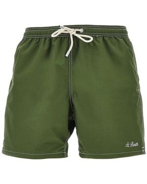 MC2 Saint Barth Swim Shorts With Logo Embroidery - Green