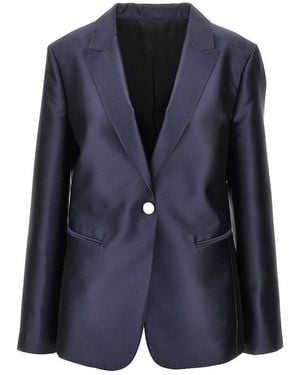 Alberta Ferretti Single-Breasted Tailored Jacket - Blue