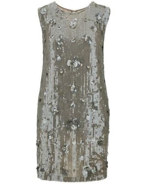 P.A.R.O.S.H. P. A.R. O. H. 'Glow' Sequinned Mini Dress - Grey