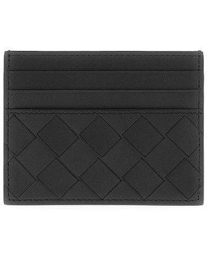 Bottega Veneta Intrecciato Leather Cardholder - Black