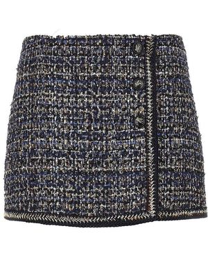 Etro Wool-Blend Tweed Mini Skirt - Black
