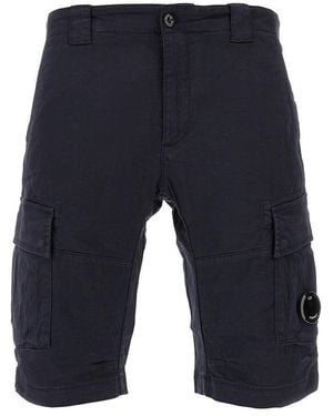 C.P. Company Stretch Cotton Cargo Shorts - Blue