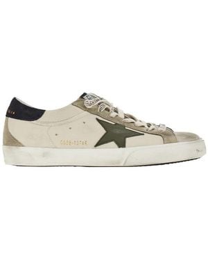 Golden Goose Leather Super-Star Trainers - Grey