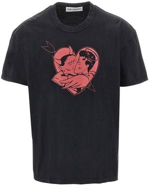 Our Legacy Love Story Print T-Shirt - Black