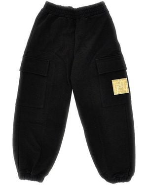 Fendi Cotton Cargo Joggers Kids 12 - Black