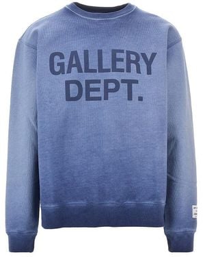 GALLERY DEPT. Felpa Girocollo Con Effetto Scolorito - Blue