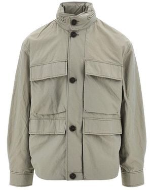 Emporio Armani Silk-Blend Nylon Blouson - Grey