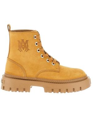 Amiri Jumbo Lace-Up Boots - Natural