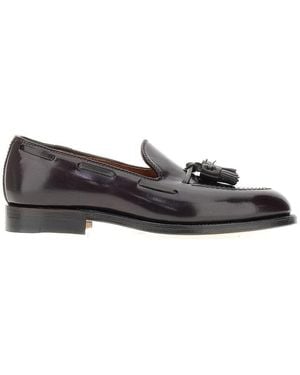 Alden Spazzolato Leather Loafers With Tassels - Black