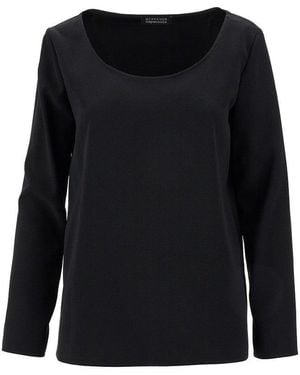 Gianluca Capannolo Round Neckline Cady Top - Black