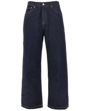 Arte' Heart Logo Embroidery Basic Jeans - Blue