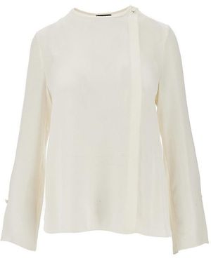 Emporio Armani Icon Silk Blouse - White