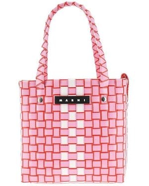 Marni Woven Mini Basket Bag Kids - Pink