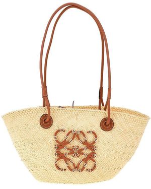 Loewe Iraca Palm Small Basket Bag - Metallic
