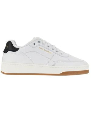 Saint Laurent Sl/61 Leather Sneakers - White