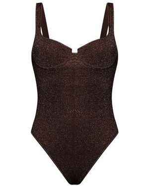Oséree 'Lumière Balconette Maillot' Swimsuit - Brown