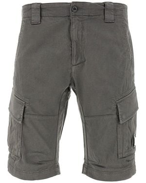 C.P. Company Stretch Sateen Cargo Shorts - Grey