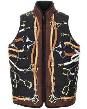 Gucci Silk And Cotton Twill Reversible Vest - Black