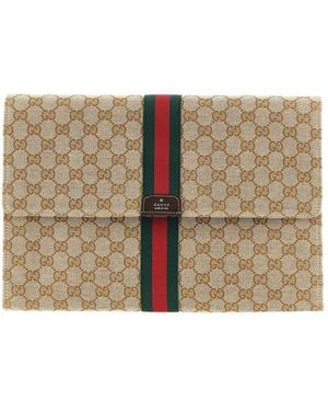 Gucci Original Gg Medium Pouch - Natural
