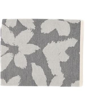 Emporio Armani Beach Towel With Jacquard Motif - Grey