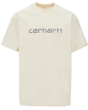 Carhartt 'Rivet Script' Print T-Shirt - Natural