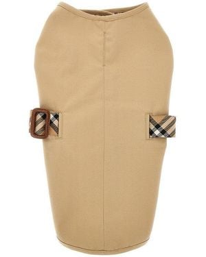 Burberry Gabardine Dog Coat - Natural