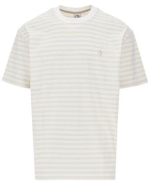 POLAR SKATE Striped Jersey T-Shirt - White